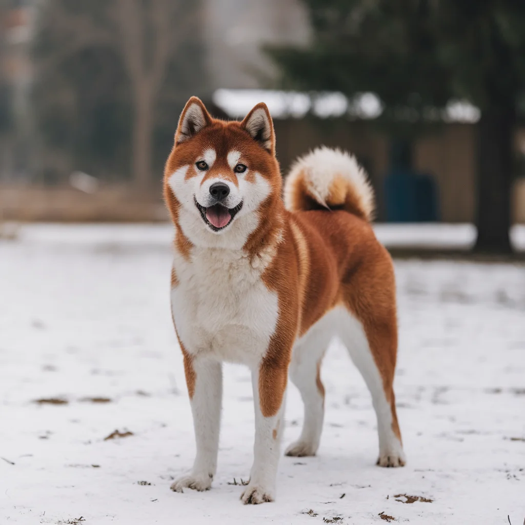 Brindle Patterned Akita Inu