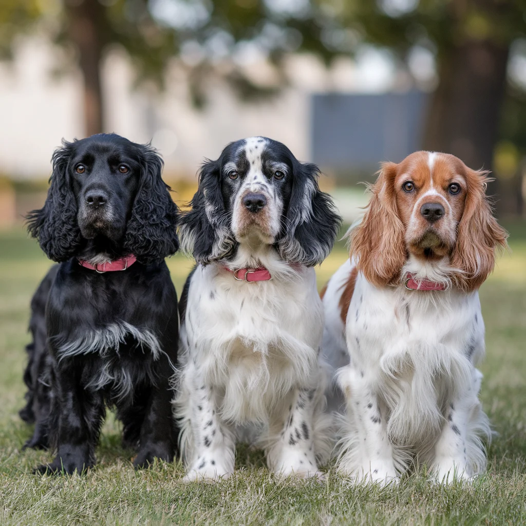 Particolored Cocker Spaniels