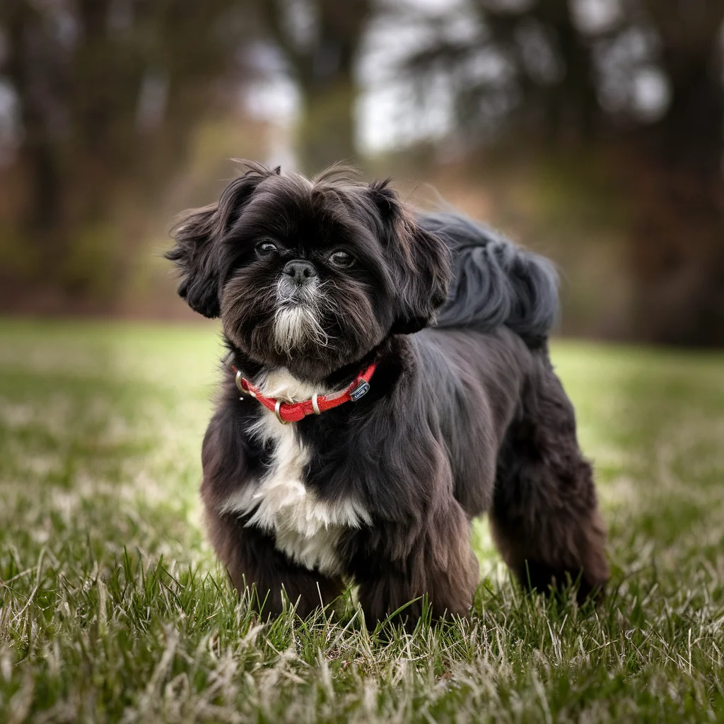 Black and White Shih Tzus