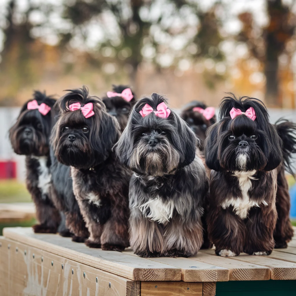 Black Shih Tzus